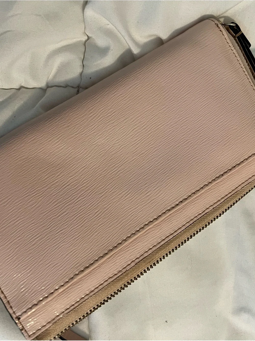 kate spade Light Blush Patent Leather Wristlet with Bow
